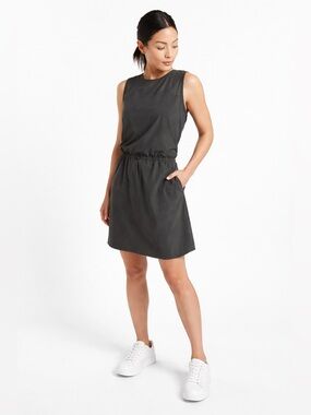 Athleta Sol Charcoal Gray NWT size 4 sleeveless mini stretch mesh Atleisure